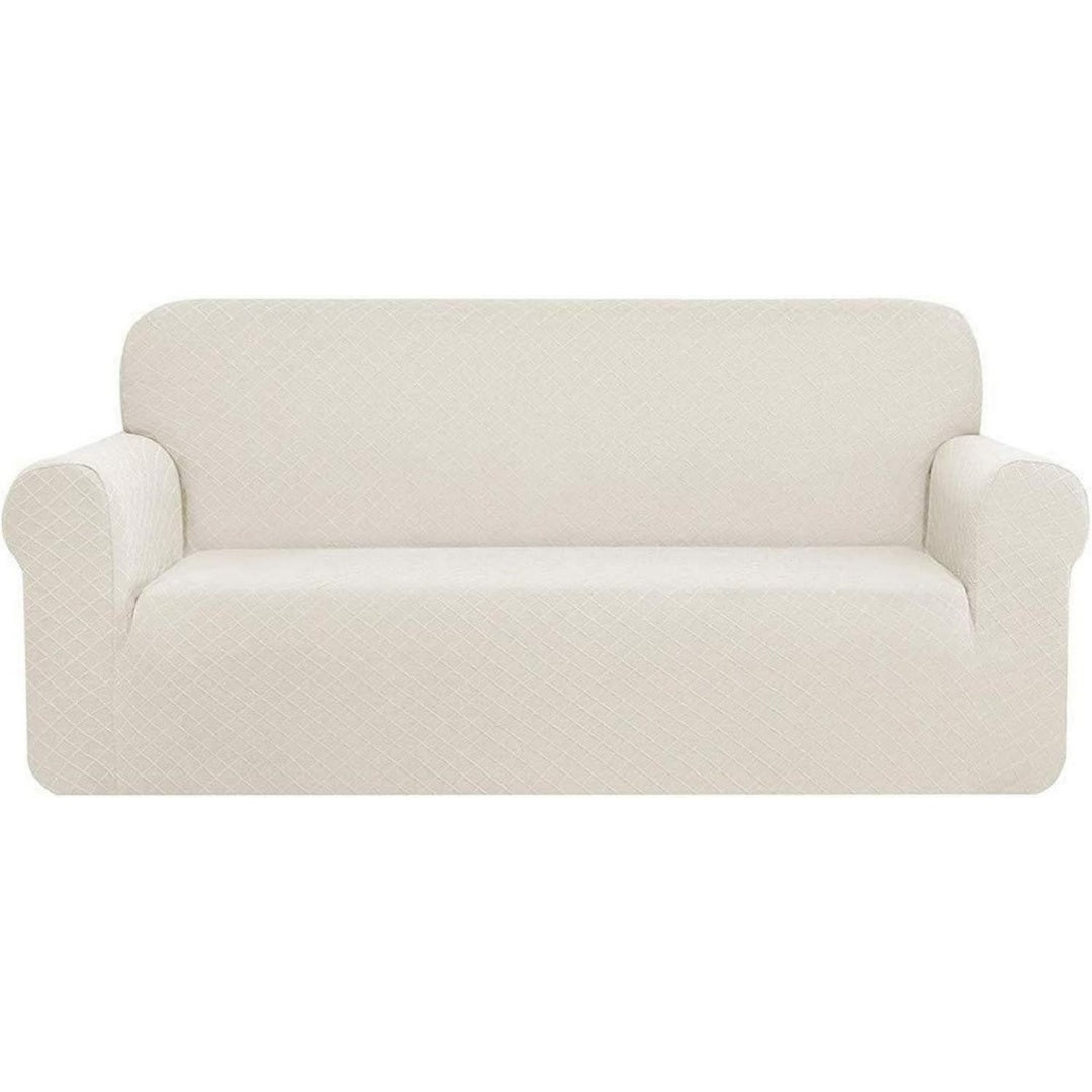 Seduta imbottita copridivano, Copridivano rombo poliestere spandex, bianco