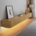 Arredo per soggiorno con ante con illuminazione LED nero