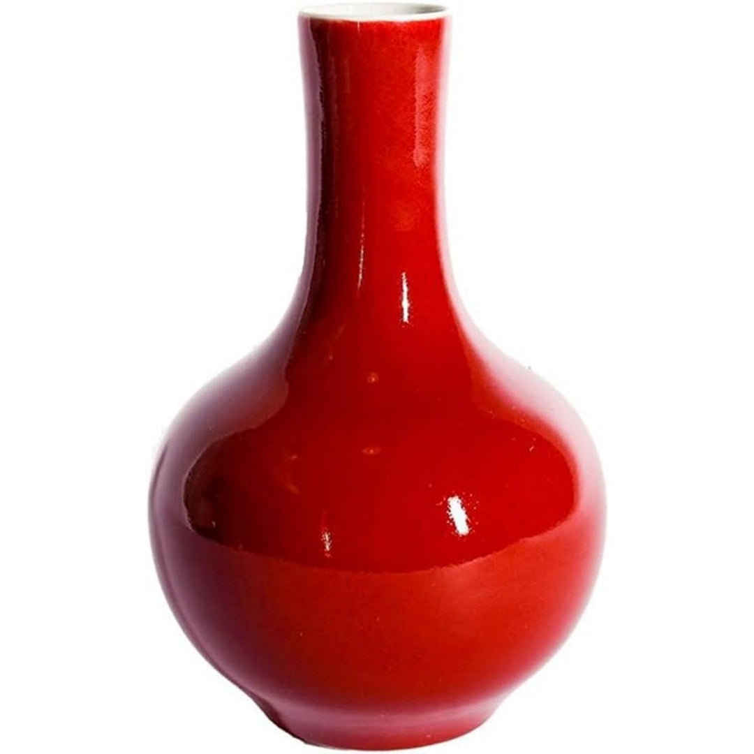 Arredo per soggiorno Vaso Ceramica Vaso Fiori Cinese, rosso