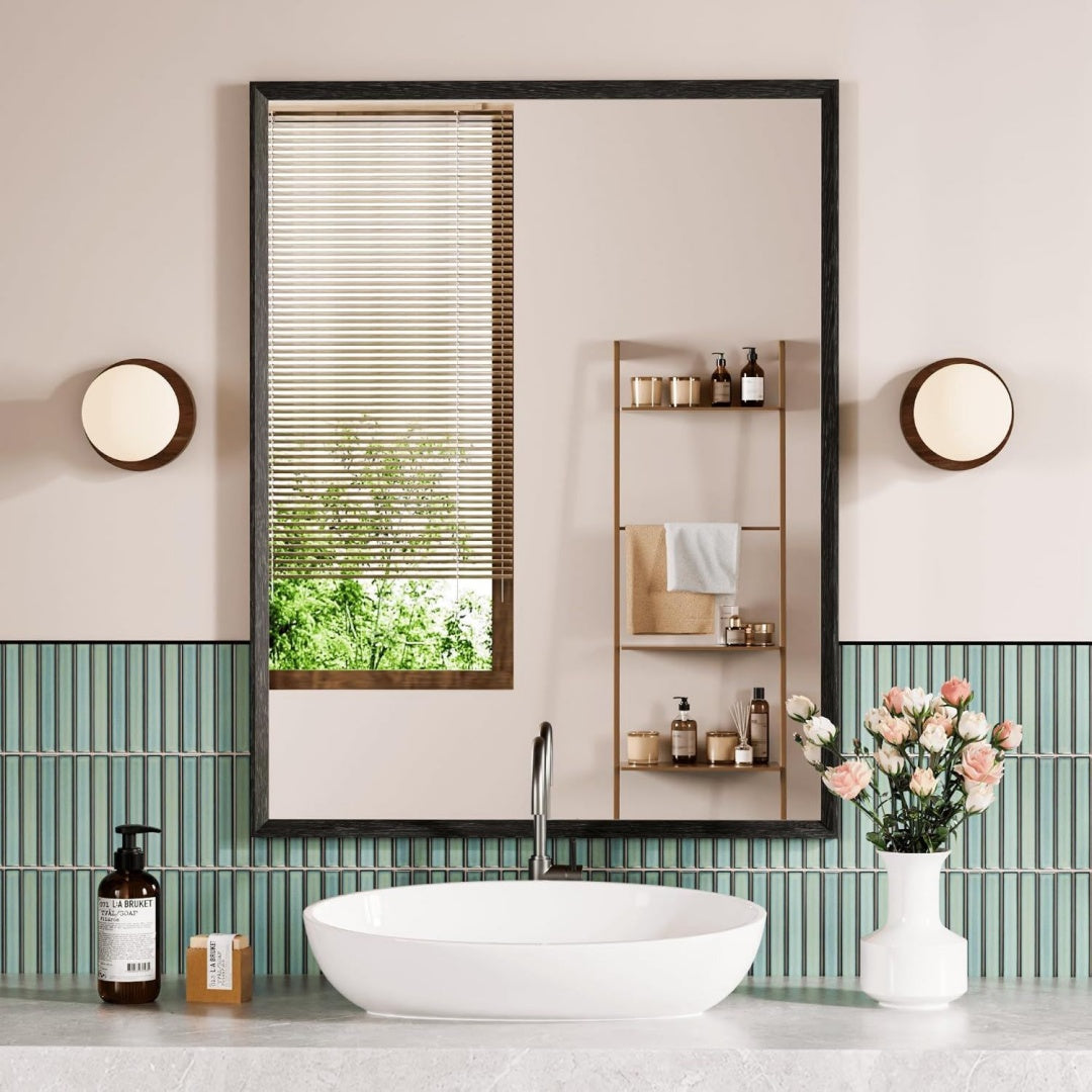 Arredo per soggiorno con vetro stile vintage nero