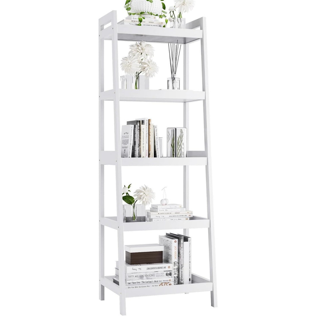 Libreria da soggiorno con ripiani in MDF naturale