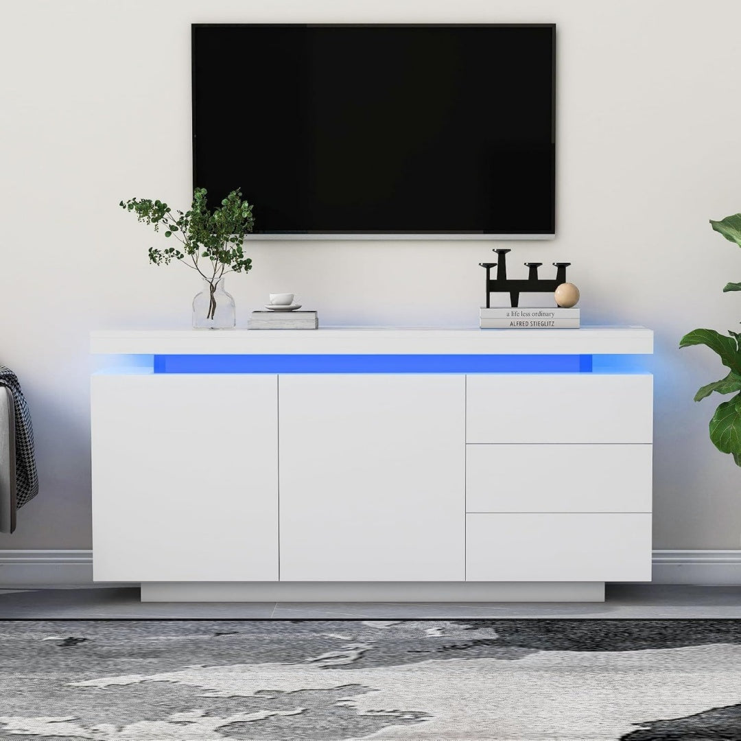 Madia contenitore con illuminazione LED nero