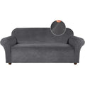 Divano da soggiorno Turquoize Copridivano velluto elasticizzato extra grigio