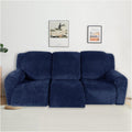 Divano da soggiorno Konsilsa Copripoltrona Relax Reclinabile Velvet,Copripoltrona nero