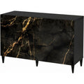 Credenza da soggiorno regolabile stile scandinavo nero