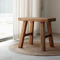 Panchine con braccioli in legno massello naturale