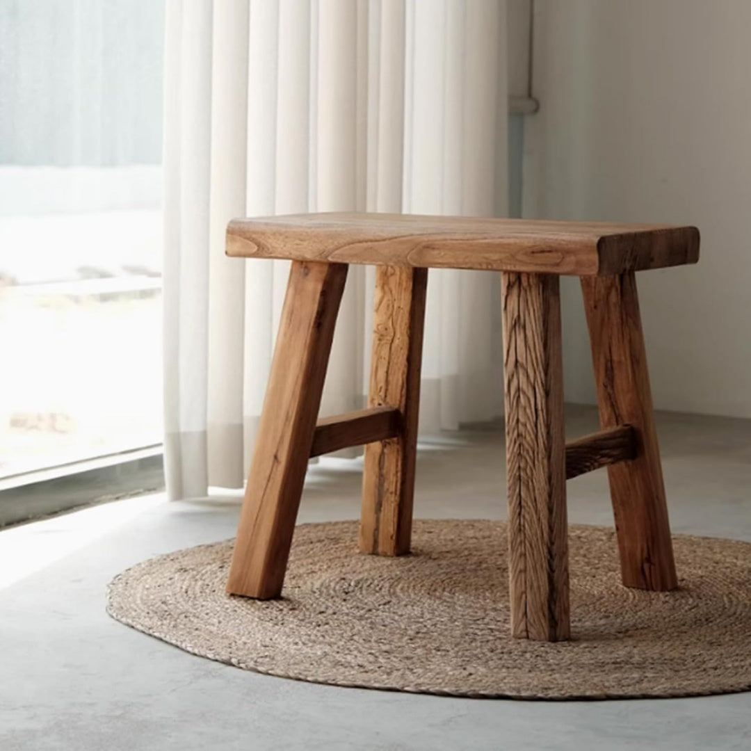 Panchine con braccioli in legno massello naturale