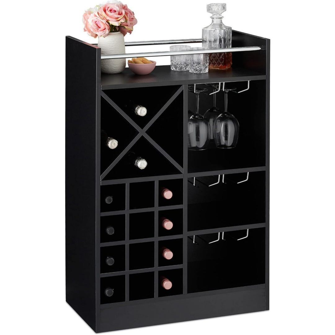 Porta bottiglie da vino con ripiani rosso