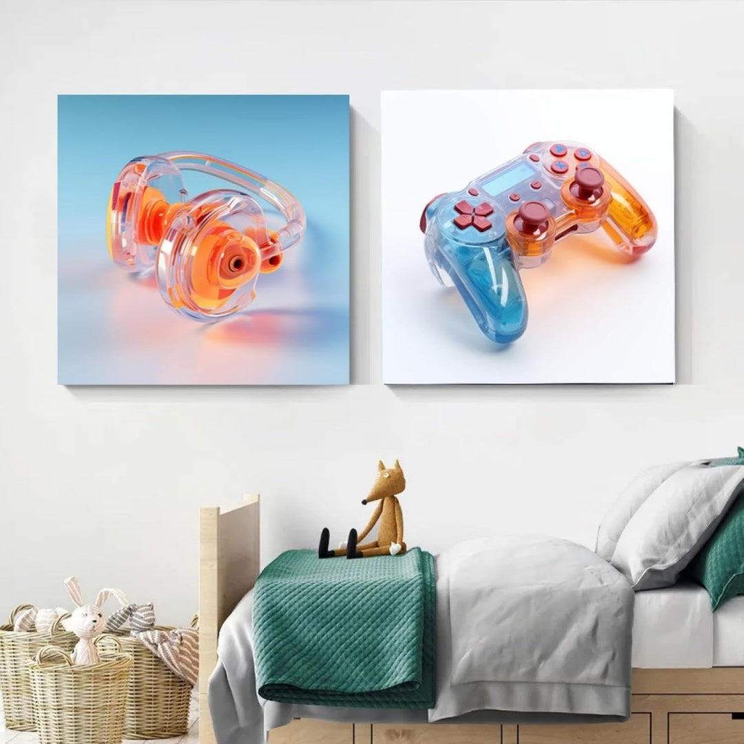 Arredo per soggiorno YAJNILUCK Tela artistica parete arancione nero