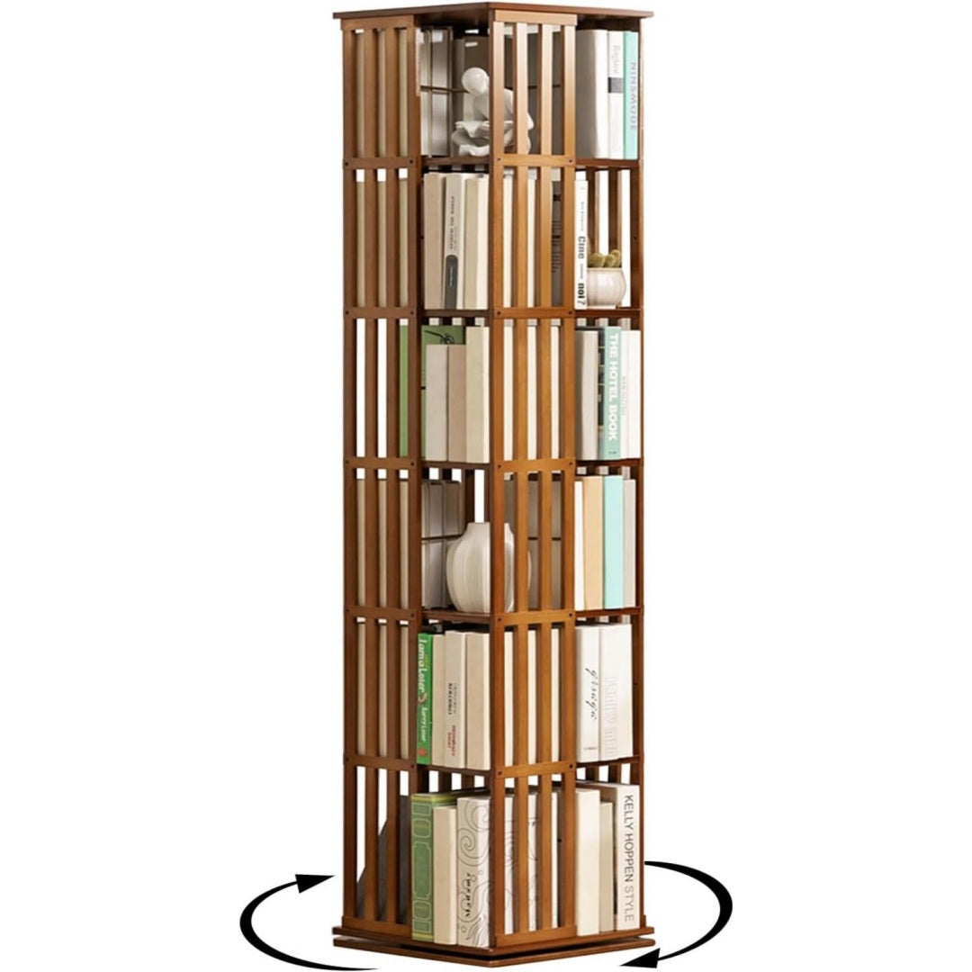 Libreria contenitore con ante girevole naturale