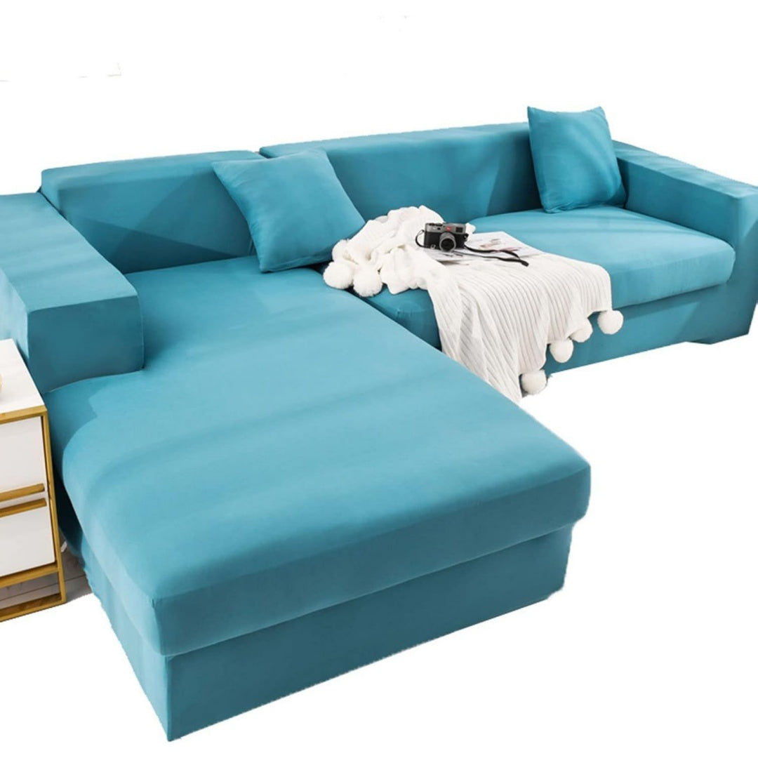 Divano da soggiorno YOPOIY Elasticizzato Chaise Longue Sofa blu